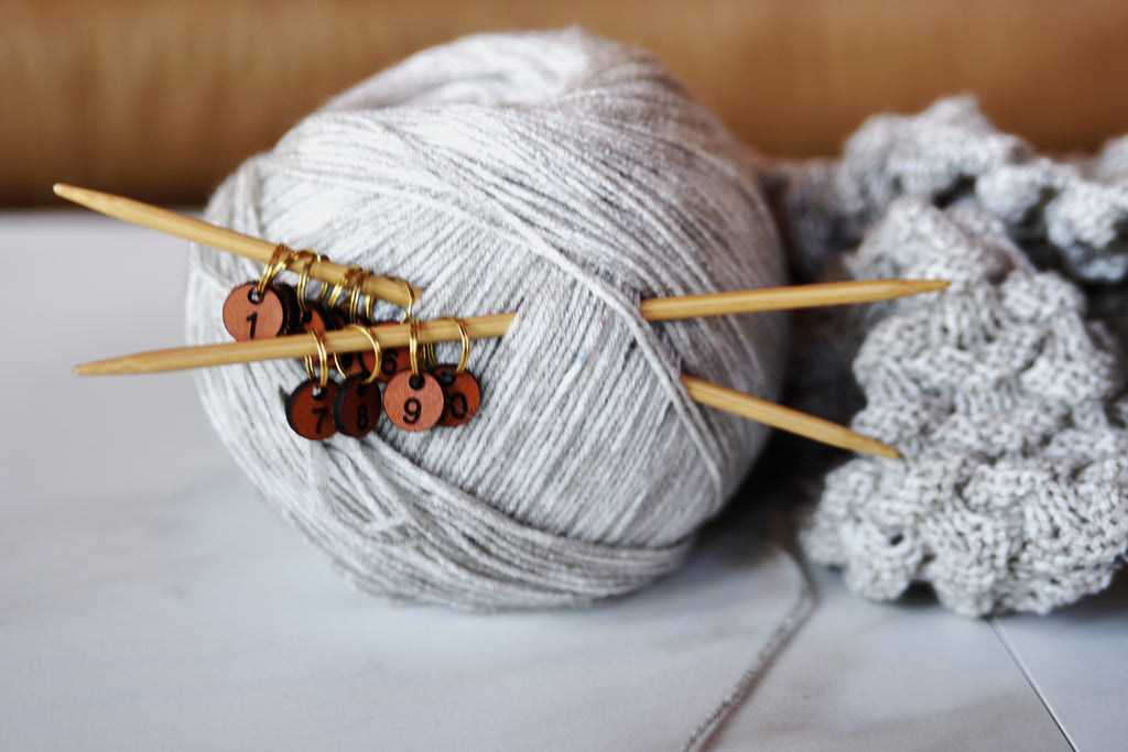 Leather Stitch Markers - Numbered