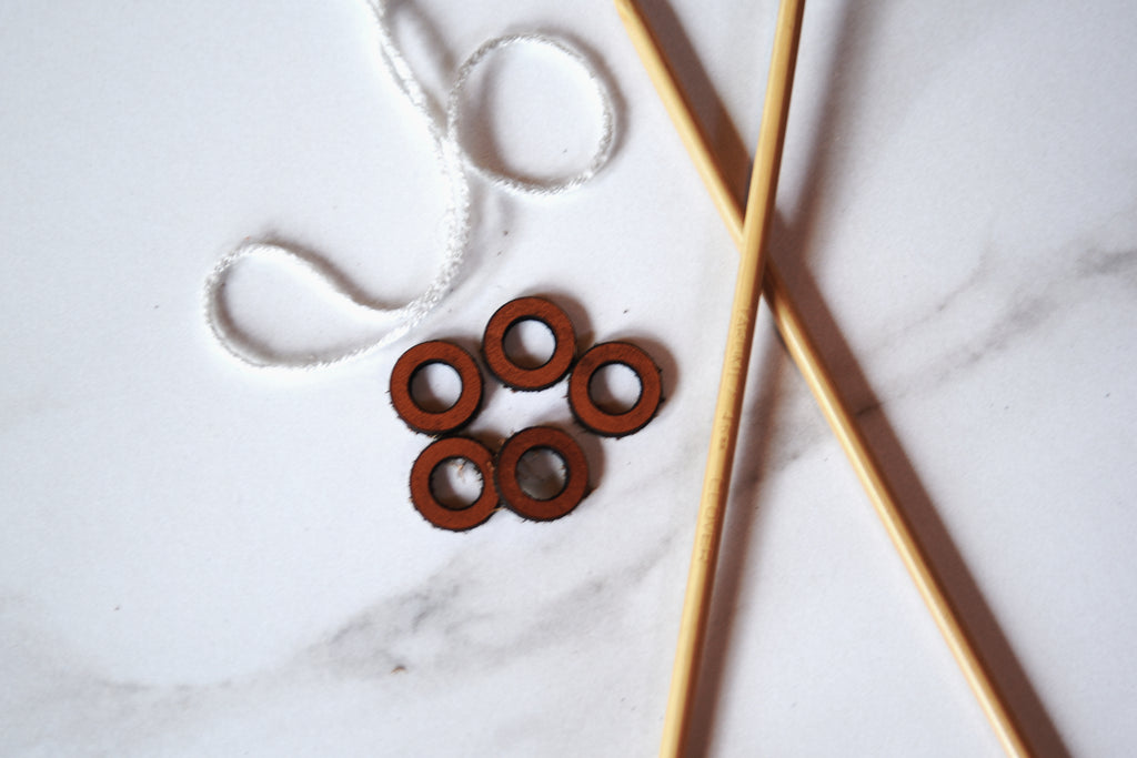 Leather Stitch Markers - Donuts
