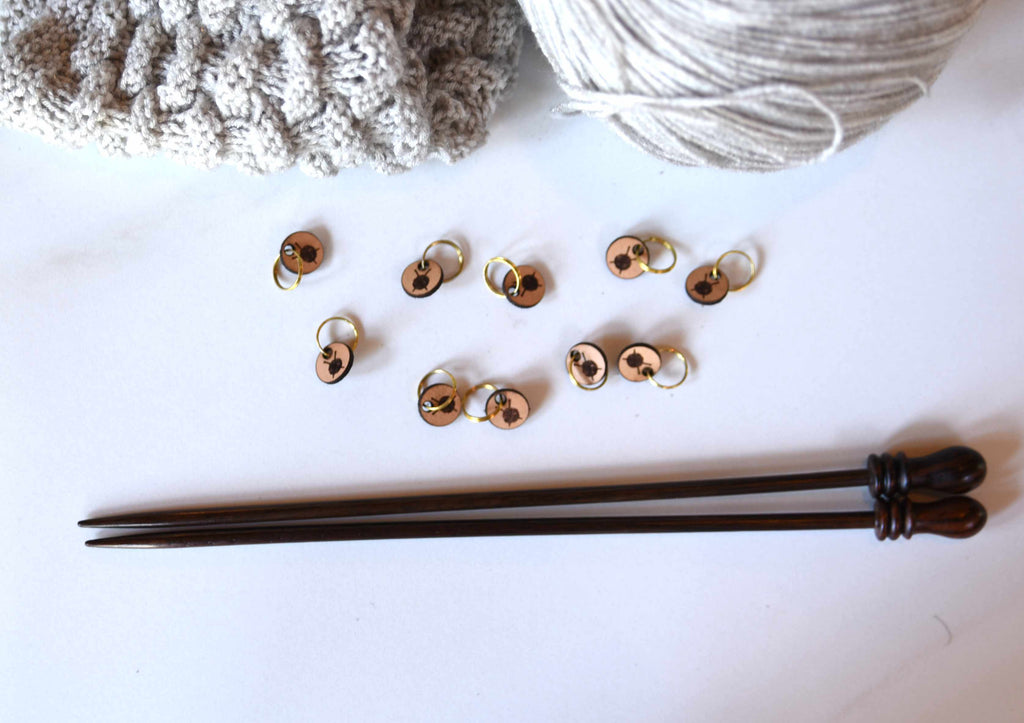 Leather Stitch Markers - Icon