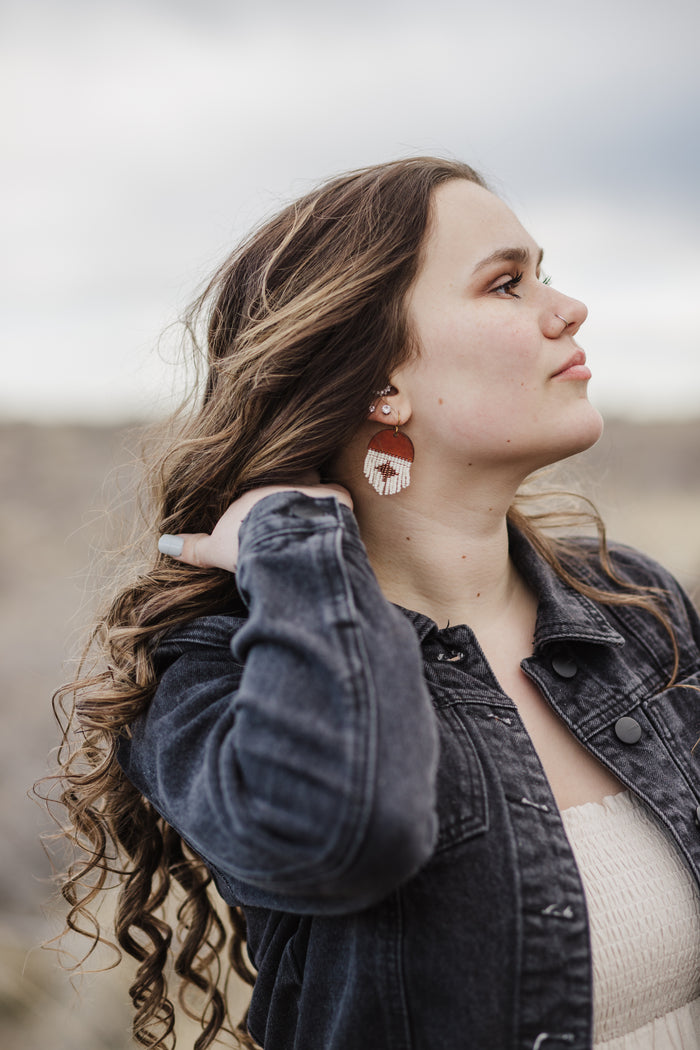 Leather+Beads Scarlet Star Diffuser Earrings