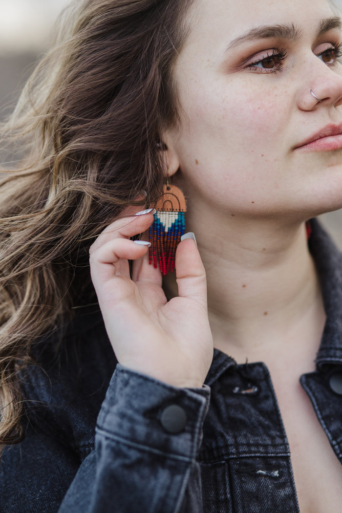 Leather+Beads Little Thunder Diffuser Earrings
